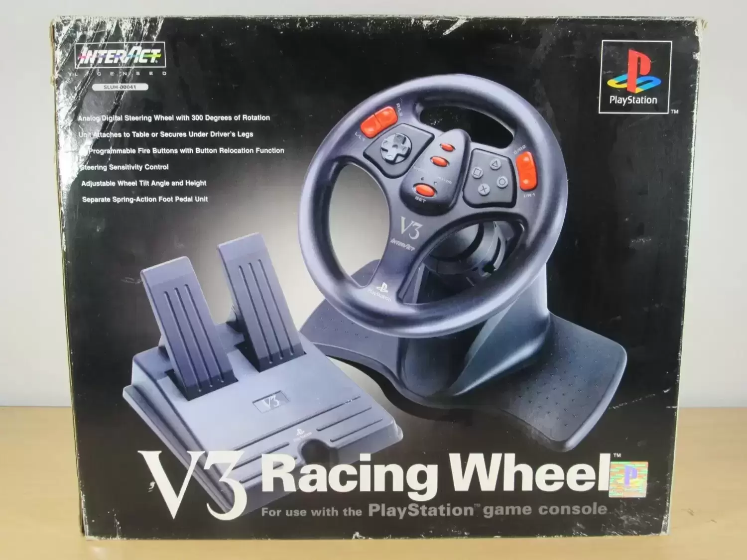 Gaming Steering Wheel & Pedals - InterAct V3 Racing Wheel
