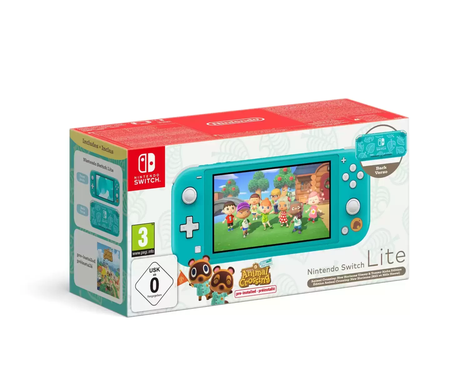 Matériel Nintendo Switch - Nintendo Switch Lite Edition Animal Crossing New Horizons (Méli & Mélo Hawaï)