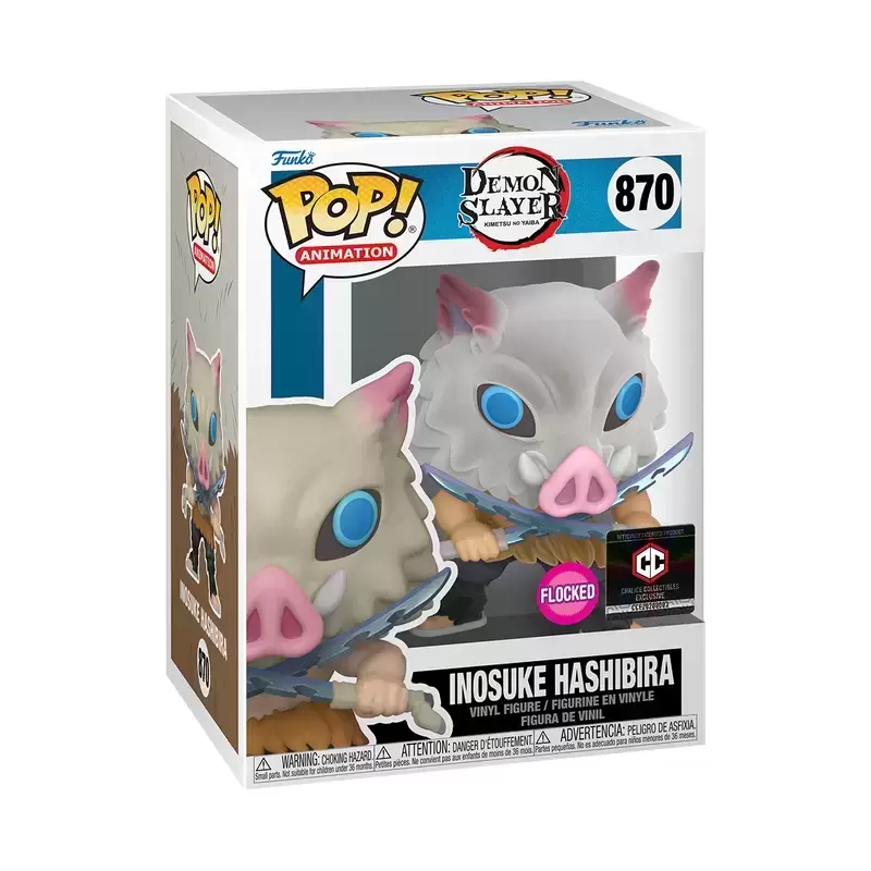 POP! Animation - Demon Slayer - Inosuke Hashibira Flocked