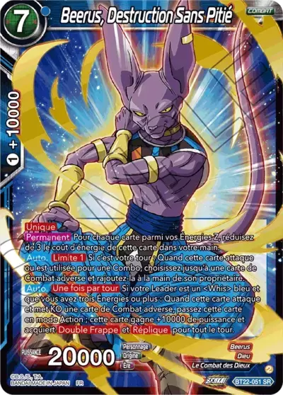 Critical Blow [BT22] -  Beerus, Destruction Sans Pitié
