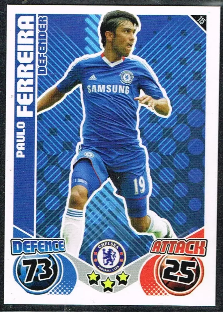 Match Attax - Premier League 2010/11 - Paulo Ferreira - Chelsea