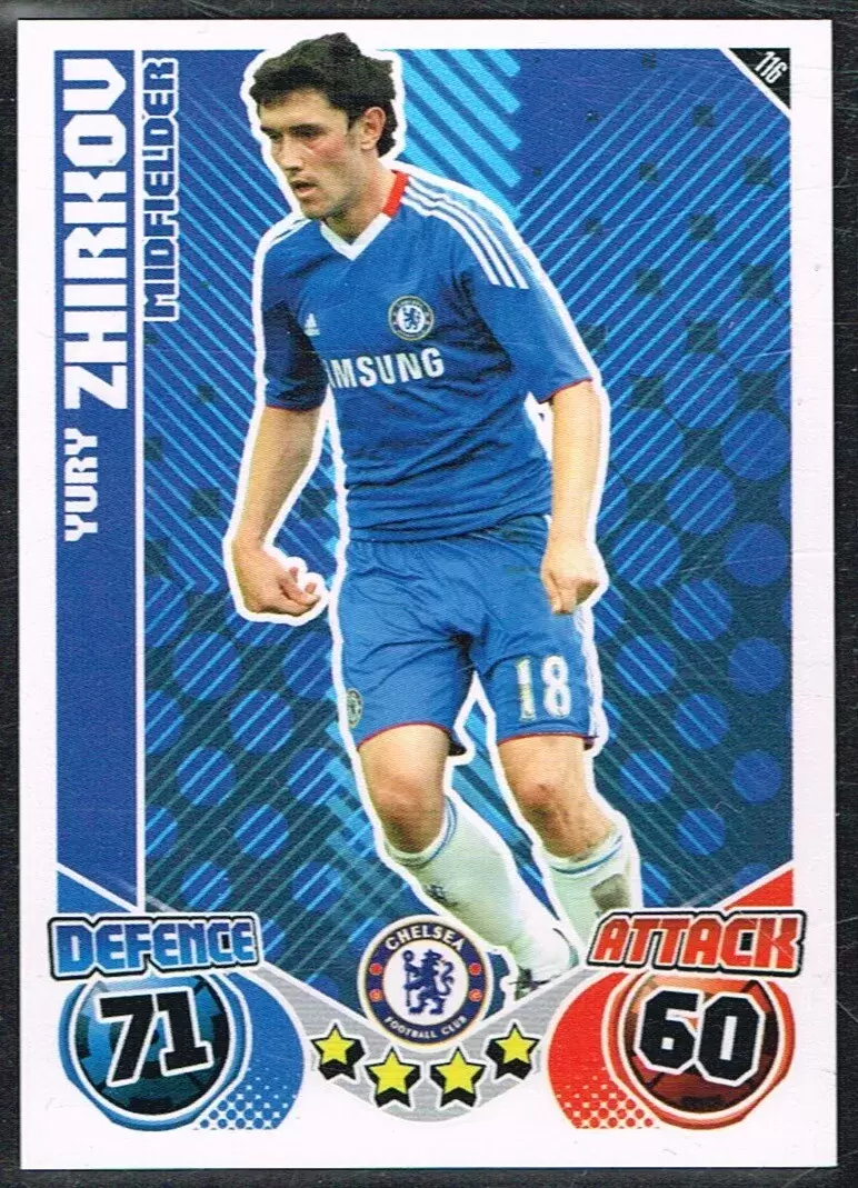 Match Attax - Premier League 2010/11 - Yury Zhirkov - Chelsea