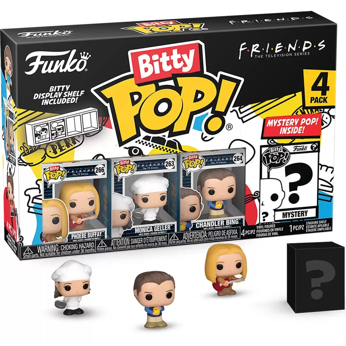 Bitty POP! - Friends - Phoebe Buffay, Monica Geller, Chandler Bing & Mystery