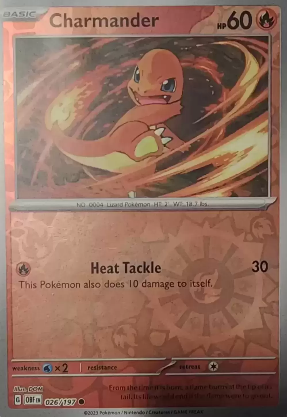 Obsidian Flames - OBF (OBFEN) - Charmander Reverse