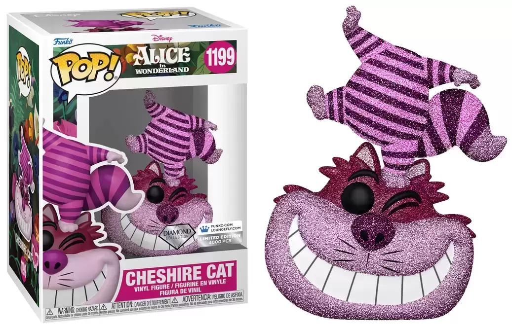 Alice In Wonderland Funko Pop Vinyl Three Pack Cheshire Cat Disney Store  Excl