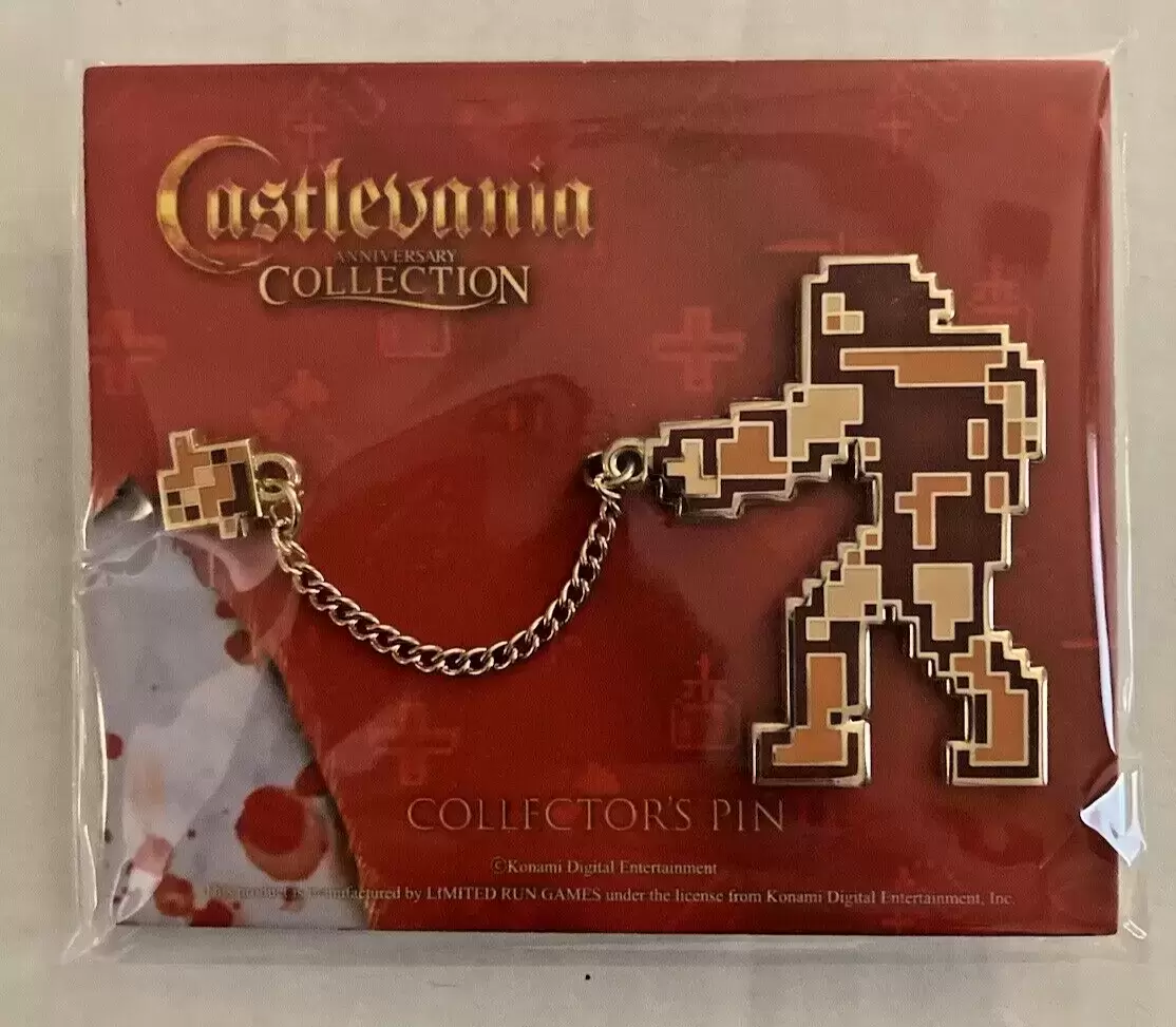 Castlevania Pins - Castlevania Anniversary Collection - Simon Chain Whip Enamel Pin - Limited Run Games
