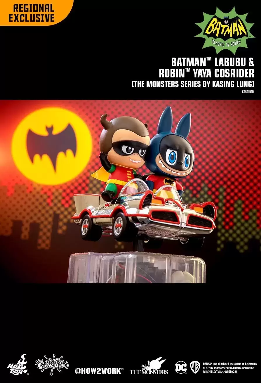 Batman Labubu & Robin Yaya The Monsters Series By Kasing Lung 