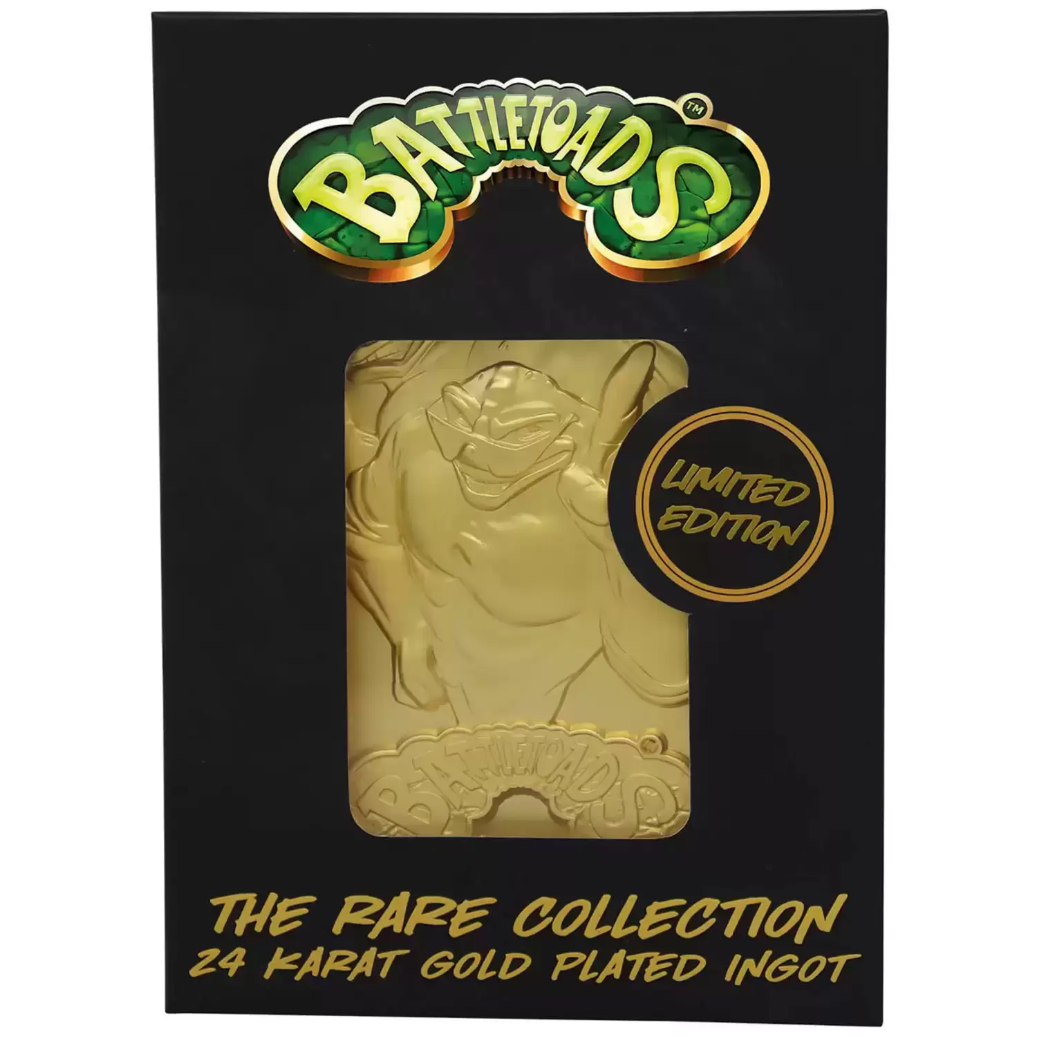 Fanattik - Ingot & Metal Card - Battletoads - 24k Gold Plated Ingot - RARE Collection