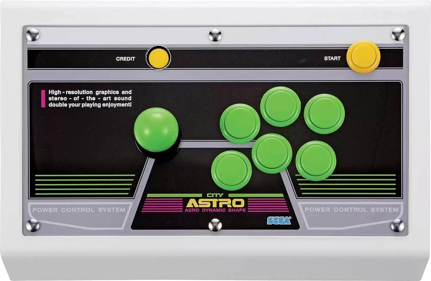 Arcade Stick - SEGA Astro City Arcade Stick Green Boutons