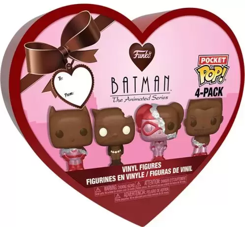 Pocket Pop! and Pop Minis! - Batman The Animated Series - Valentines 4pack (Chocolate)