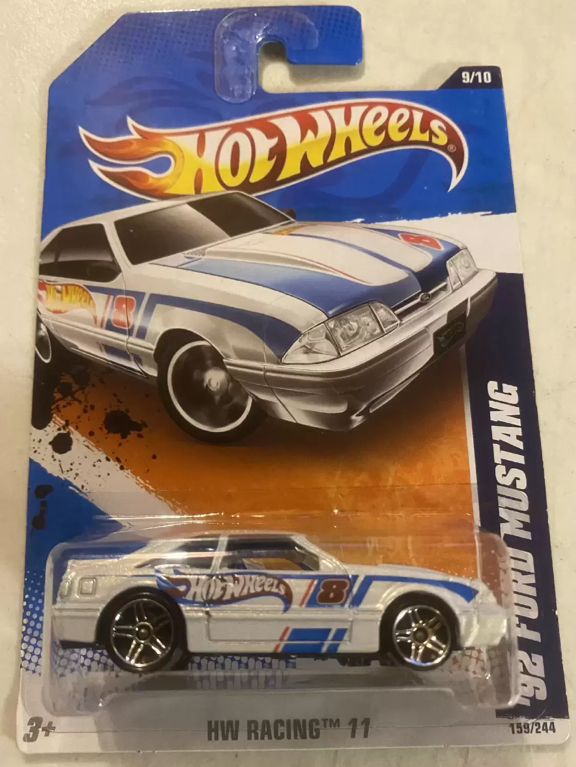 Mainline Hot Wheels - Hot Wheels ‘92 Ford Mustang (199/244) - HW Racing 11 9/10
