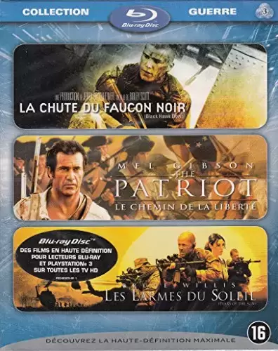 Autres Films - Coffret Guerre: Les Larmes du Soleil, The Patriot, La Chute du Faucon Noir