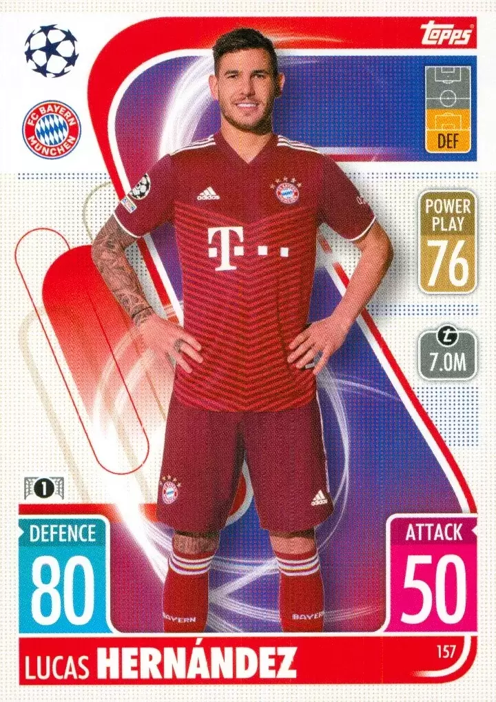 Match Attax - UEFA Champions League 2021/2022 - Lucas Hernández - FC Bayern München