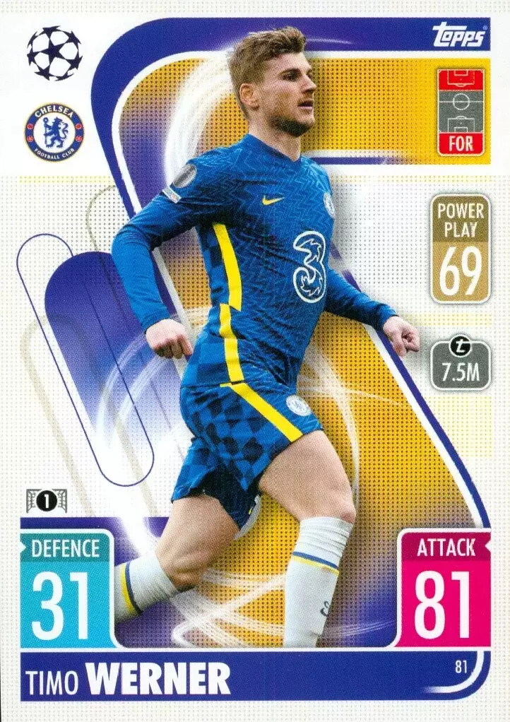 Match Attax - UEFA Champions League 2021/2022 - Timo Werner - Chelsea FC