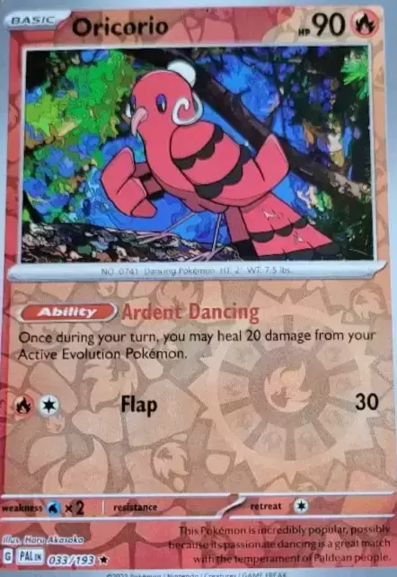Paldea Evolved - PALEN - Oricorio Reverse