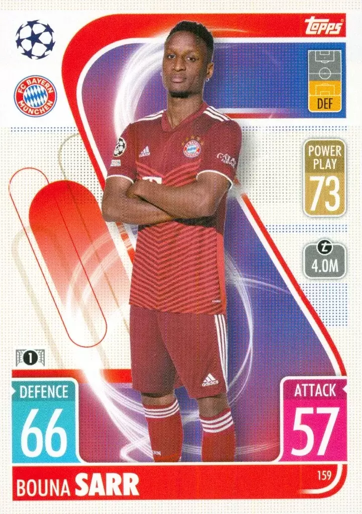 Match Attax - UEFA Champions League 2021/2022 - Bouna Sarr - FC Bayern München