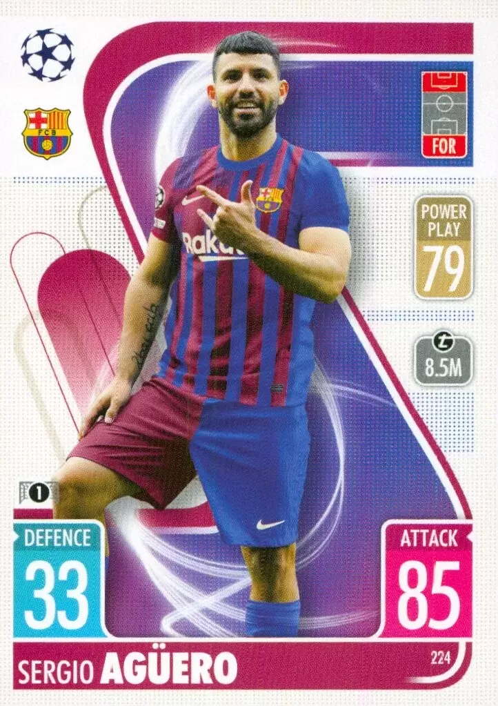 Match Attax - UEFA Champions League 2021/2022 - Sergio Agüero - FC Barcelona