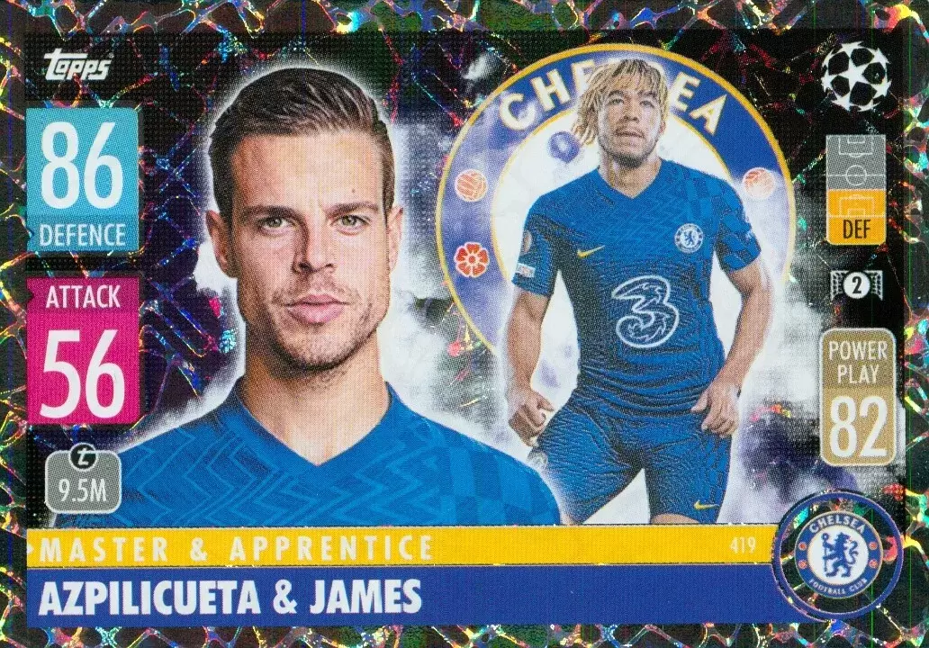 Match Attax - UEFA Champions League 2021/2022 - César Azpilicueta & Reece James - Chelsea FC