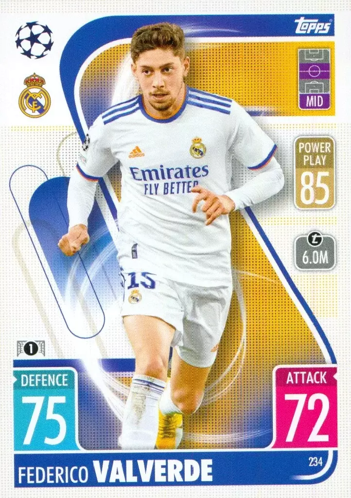 Match Attax - UEFA Champions League 2021/2022 - Federico Valverde - Real Madrid CF