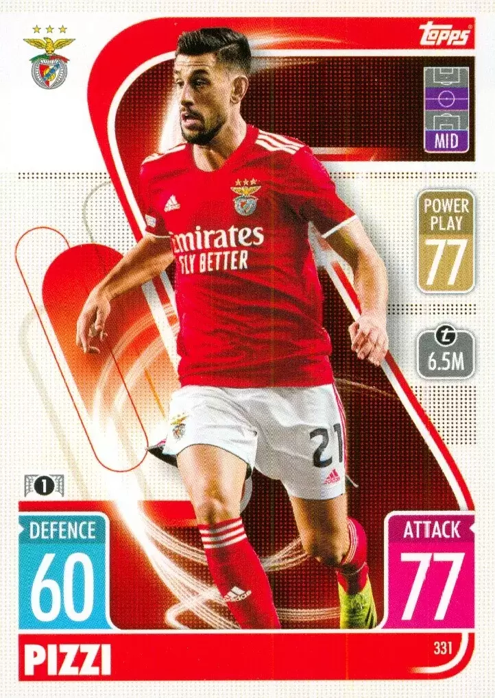 Match Attax - UEFA Champions League 2021/2022 - Pizzi - SL Benfica