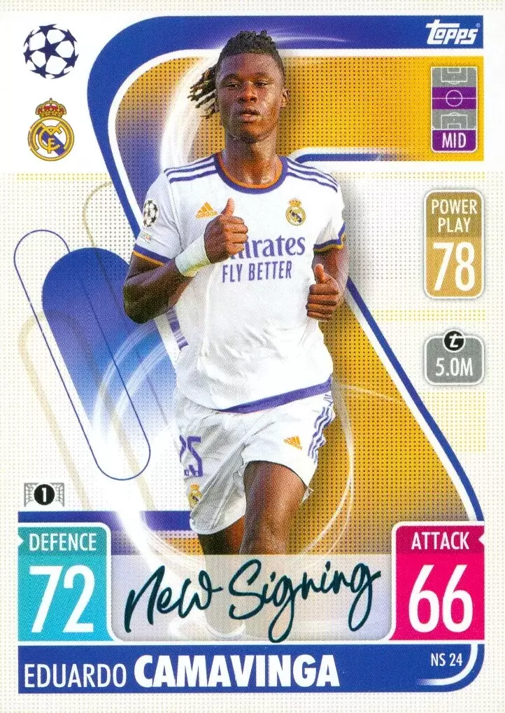 Match Attax - UEFA Champions League 2021/2022 - Eduardo Camavinga - Real Madrid CF