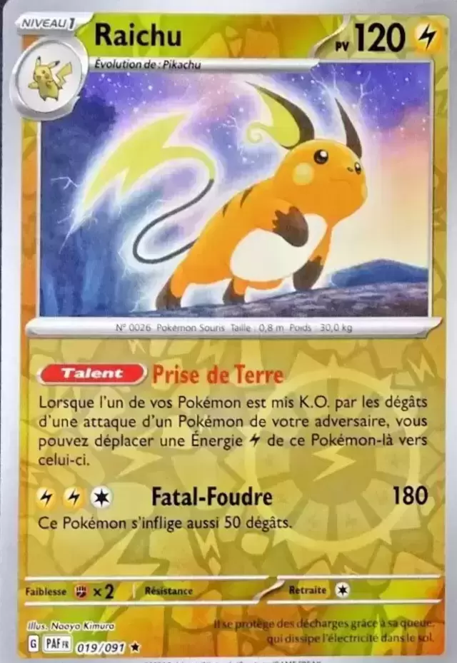 Destinées de Paldea - PAFFR - Raichu Reverse