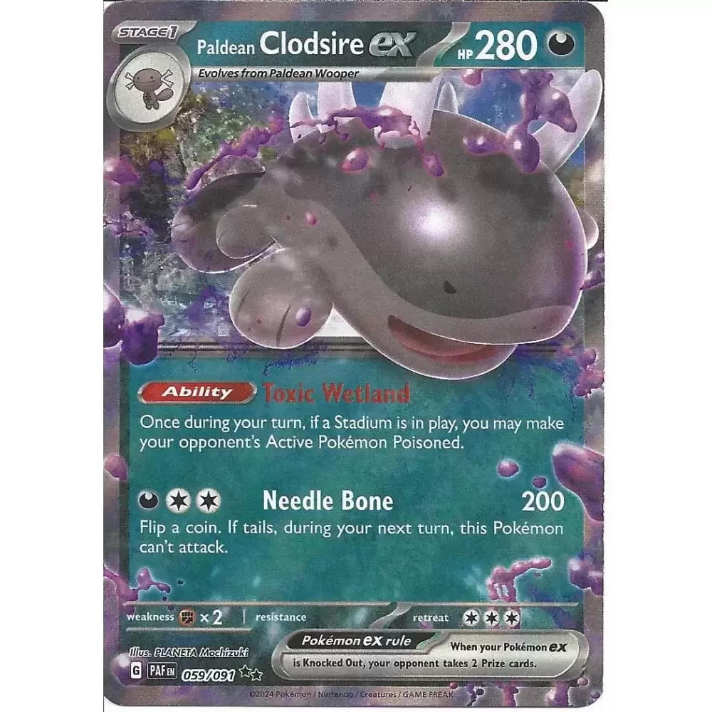 Paldean Fates - PAFEN - Paldean Clodsire EX