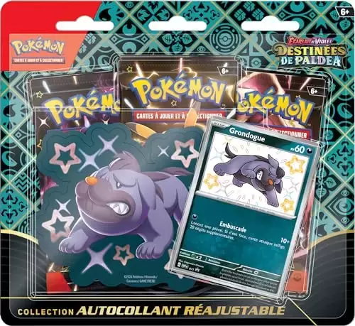 Coffret de Boosters - Collection Autocollant Réajustable Destinées de Paldea EV4.5 - Grondogue