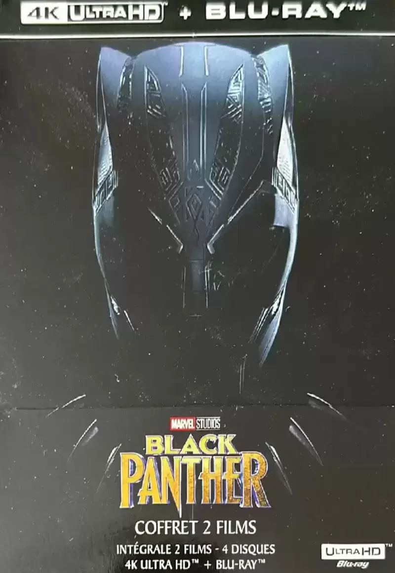 Blu-ray Steelbook - Black Panther coffret 2 films steelbook 4K ultra HD + blu-ray