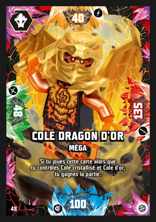 LEGO Ninjago Série 6 - Cole dragon d\'or Méga