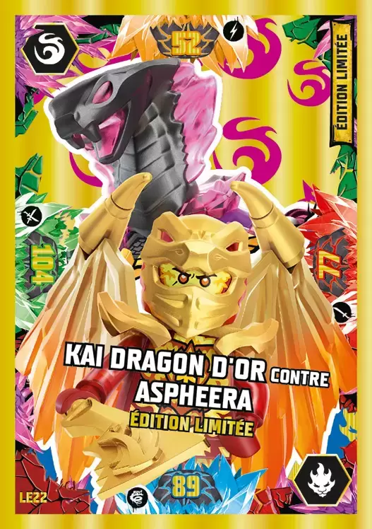 LEGO Ninjago Série 6 - Kai dragon d\'or contre Aspheera édition limitée
