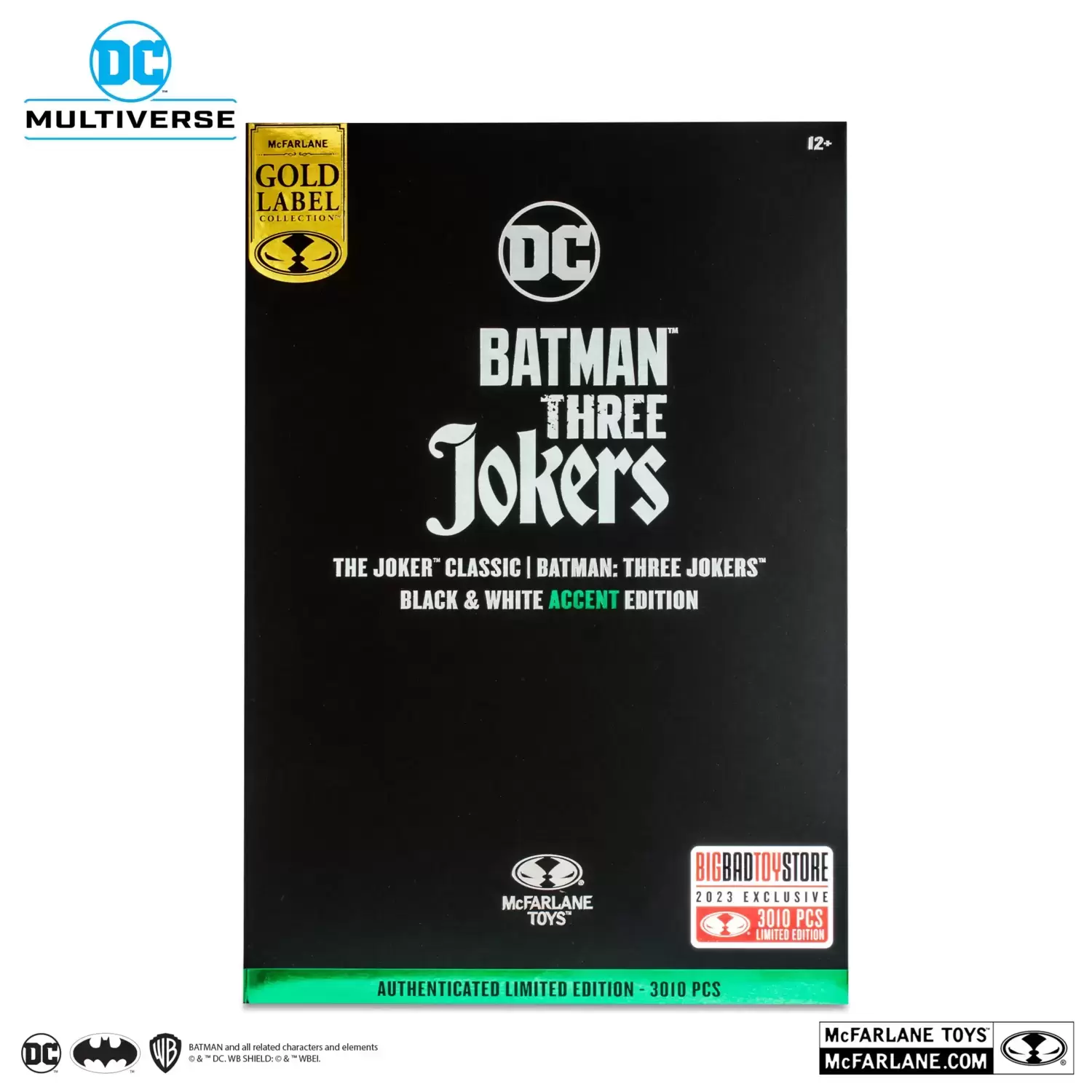 McFarlane - DC Multiverse - Batman Three Jokers - The Joker Classics Black & White Accent Edition Gold Label