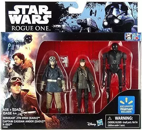 Rogue One - Sergeant Jyn Erso (Eadu), Captain Cassian Andor (Eadu) & K-2S0 3 Pack