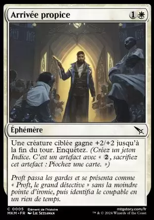 Meurtres au Manoir Karlov - Arrivée propice