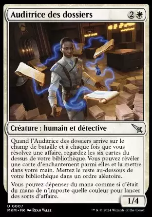Meurtres au Manoir Karlov - Auditrice des dossiers