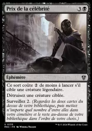 Meurtres au Manoir Karlov - Commander Decks - Prix de la célébrité