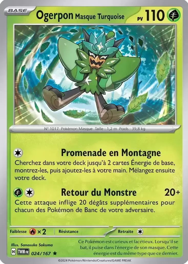 Twilight Mascarade - TWMEN - Teal Mask Ogerpon Holo