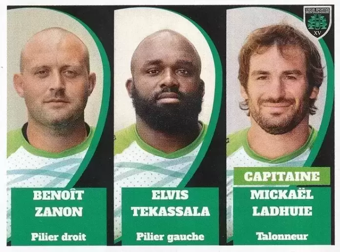 Rugby 2017 - 2018 - Benoît Zanon , Elvis Tekassala , Mickaël Ladhuie - US Montauban Rugby