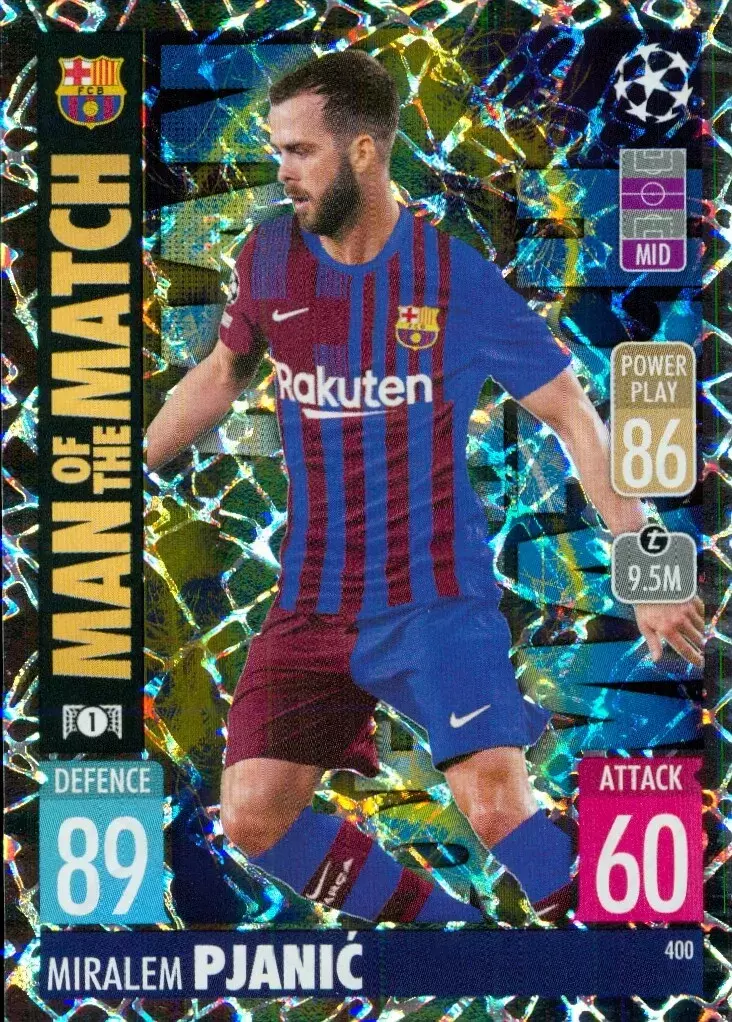 Match Attax - UEFA Champions League 2021/2022 - Miralem Pjanić - FC Barcelona