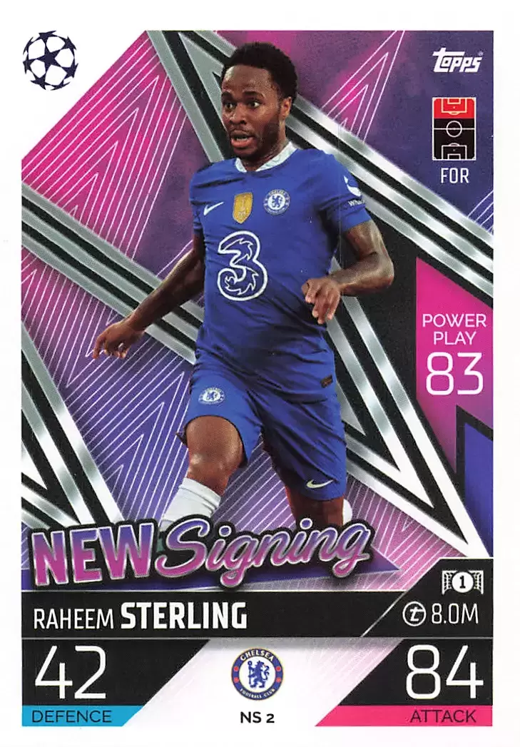 Match Attax UEFA Champions League 2022/2023 - Raheem Sterling - Chelsea FC