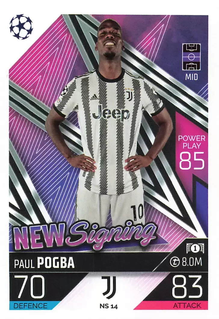 Match Attax UEFA Champions League 2022/2023 - Paul Pogba - Juventus