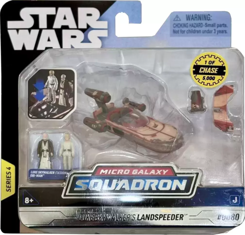 Micro Galaxy Squadron - Luke Skywalker\'s Landspeeder With LukeSkywalker & Obi-Wan Kenobi