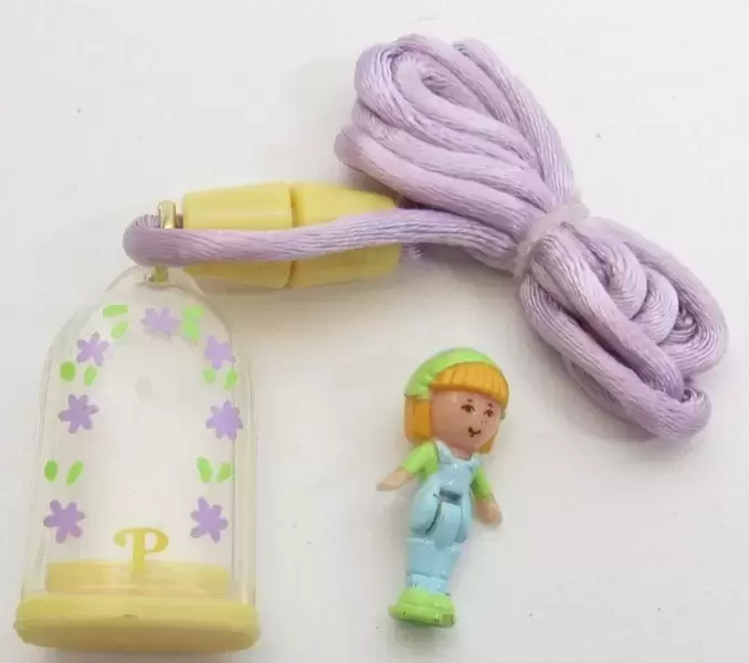 Polly Pocket (1989 - 1998) - Midge in Necklace Yellow Base Purple Cord
