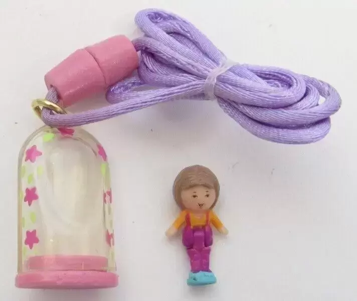 Polly Pocket (1989 - 1998) - Little Lulu In Necklace Pink Base Purple Cord