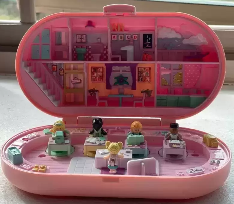 Polly Pocket Bluebird (vintage) - Polly\'s Stamper Play-Set Peach