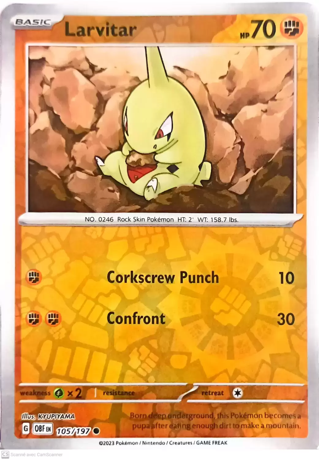 Obsidian Flames - OBF (OBFEN) - Larvitar Reverse