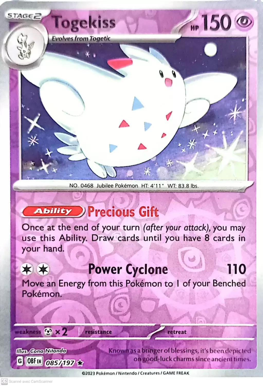 Obsidian Flames - OBF (OBFEN) - Togekiss Reverse