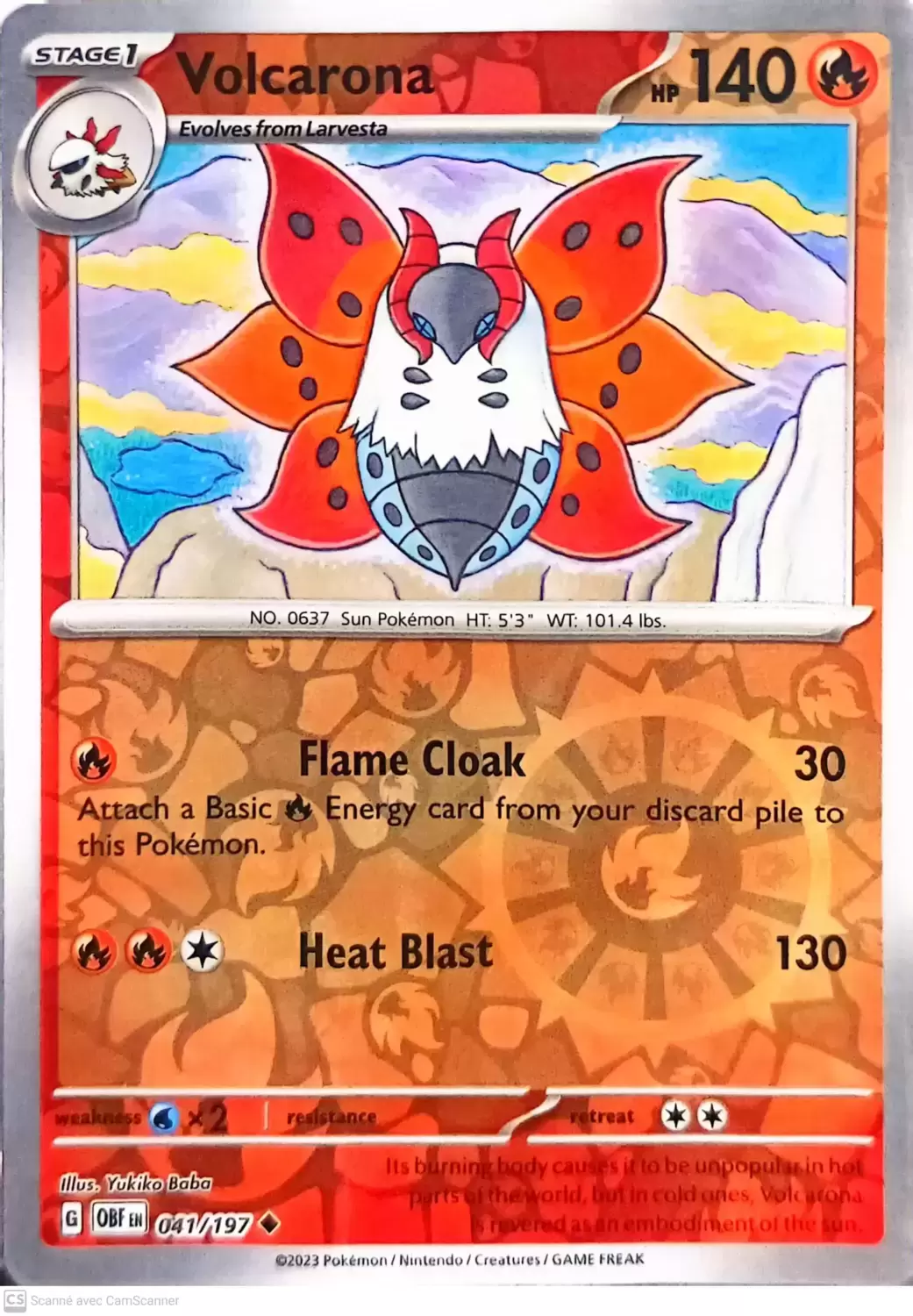 Obsidian Flames - OBF (OBFEN) - Volcarona Reverse