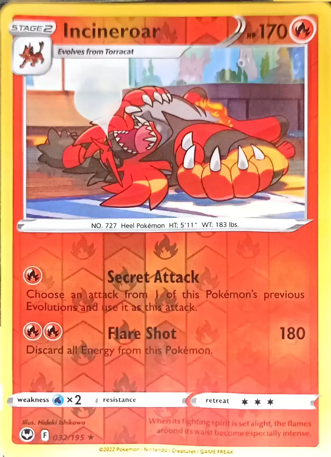 Silver Tempest - Incineroar Reverse