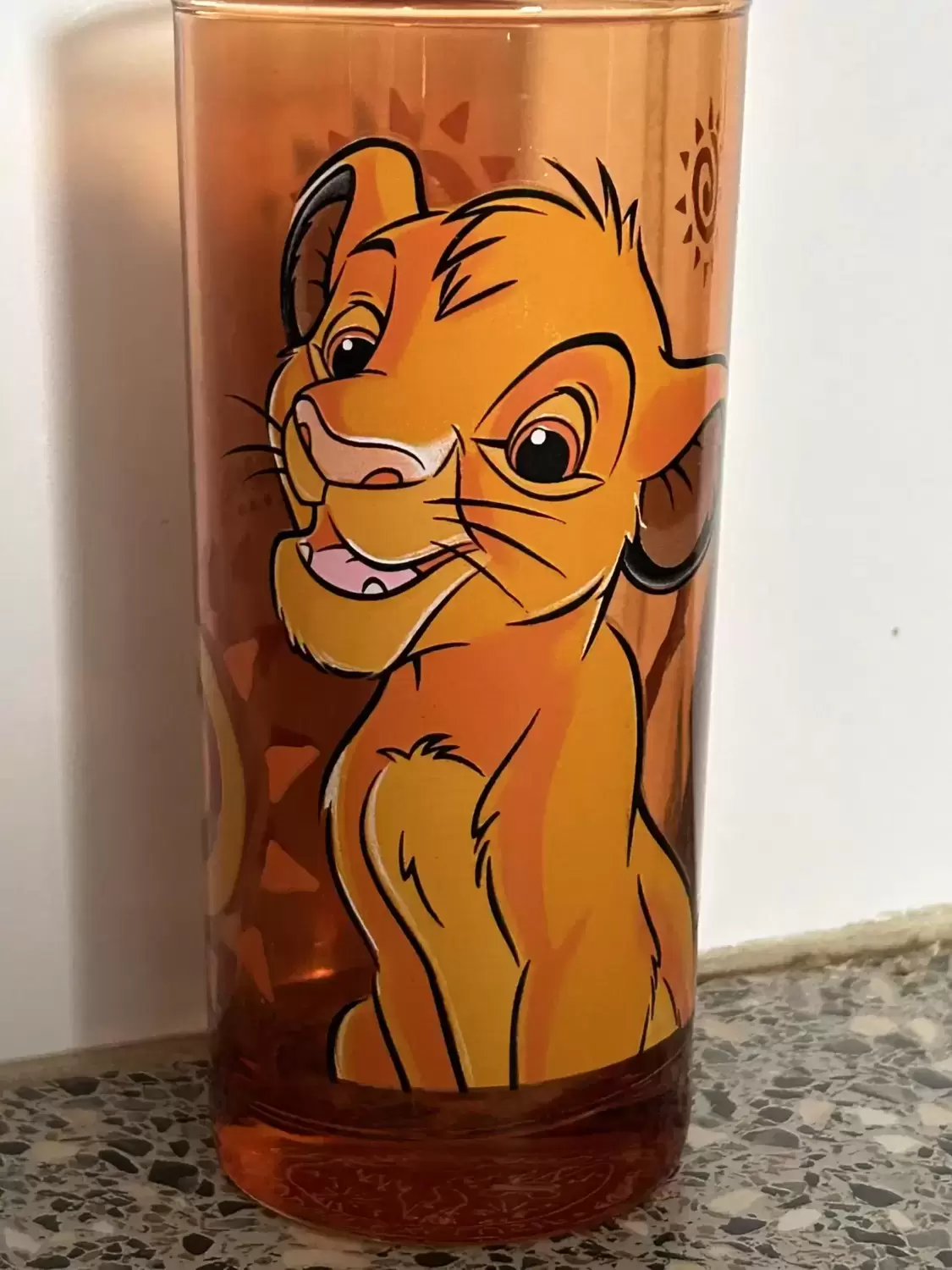 Verres Disney - Simba Disneyland Paris orange